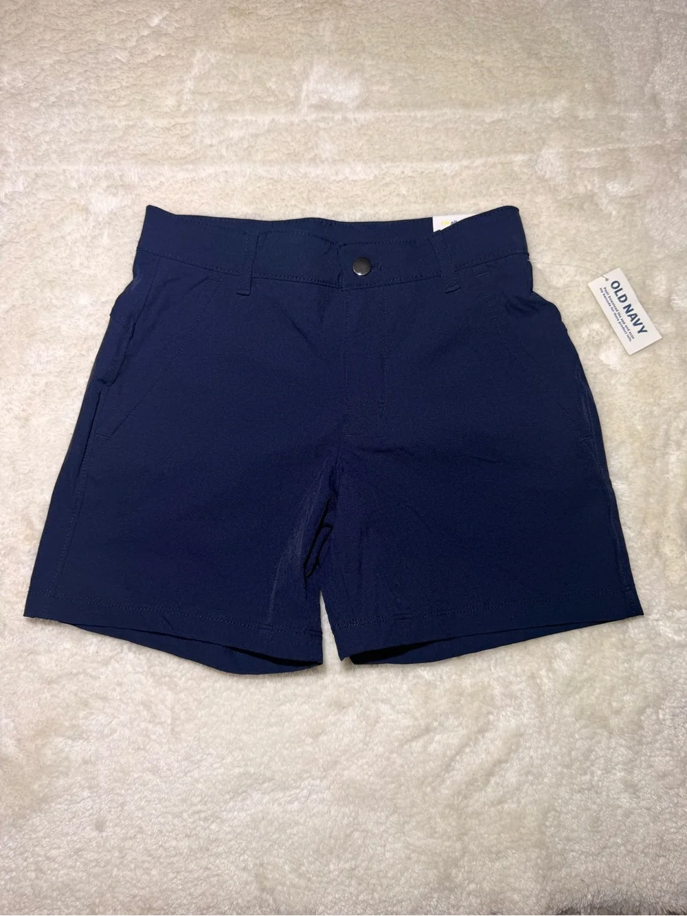 NWT-Old Navy Go-Dry Shorts Boys Navy Stretch Performance Active Athletic M (8)